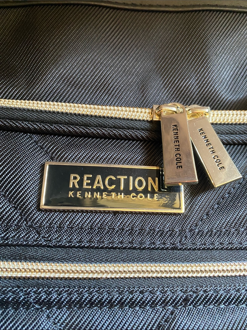 Kenneth Cole Reaction Chelsea Quilted Black Tote with Gold Accents NWT - Picture 2 of 11